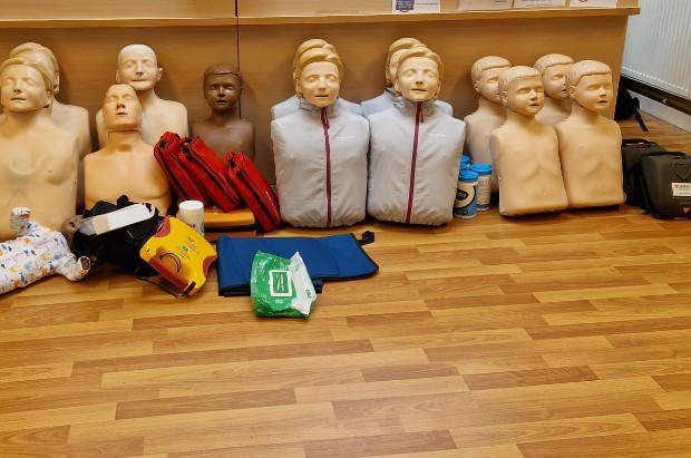 Group of Annies ready for their on-site first aid course